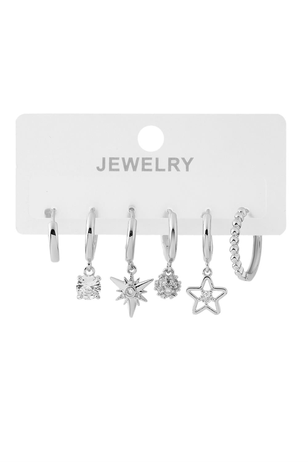 Vip Altılı Set Küpe Silver