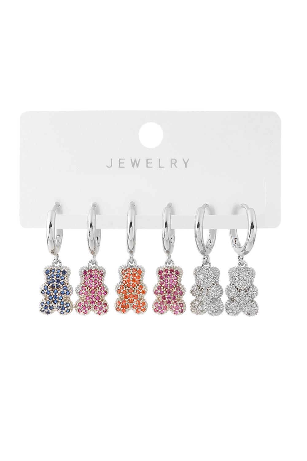 Vip Altılı Set Küpe Silver