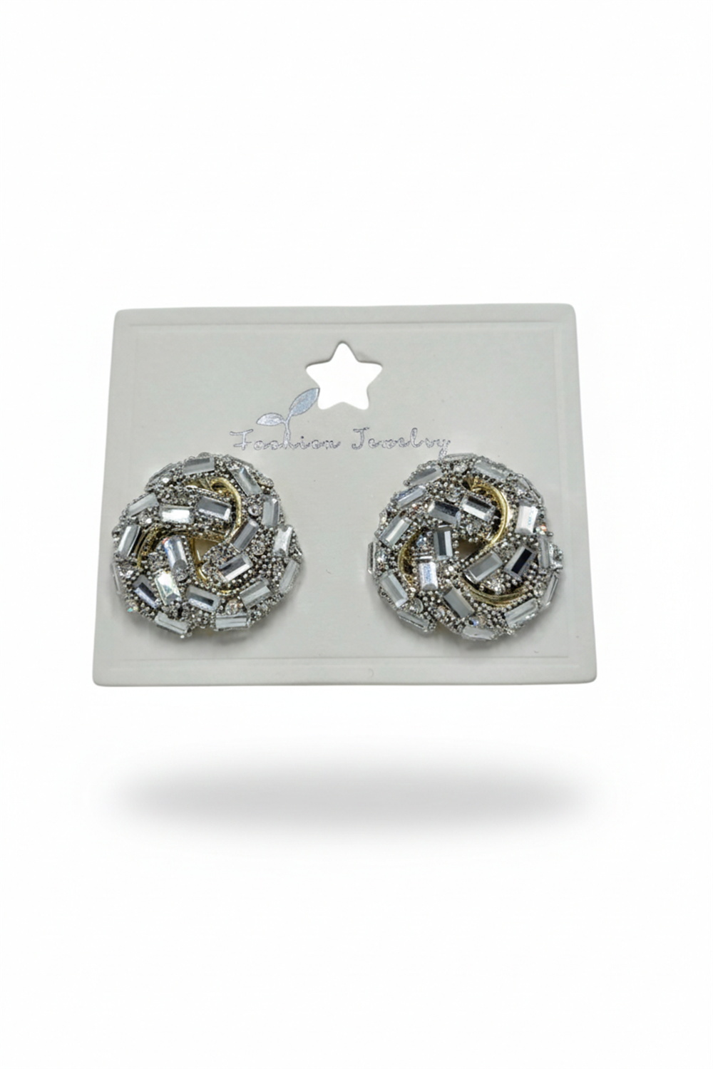 VIP Taşlı İkili Küpe SILVER