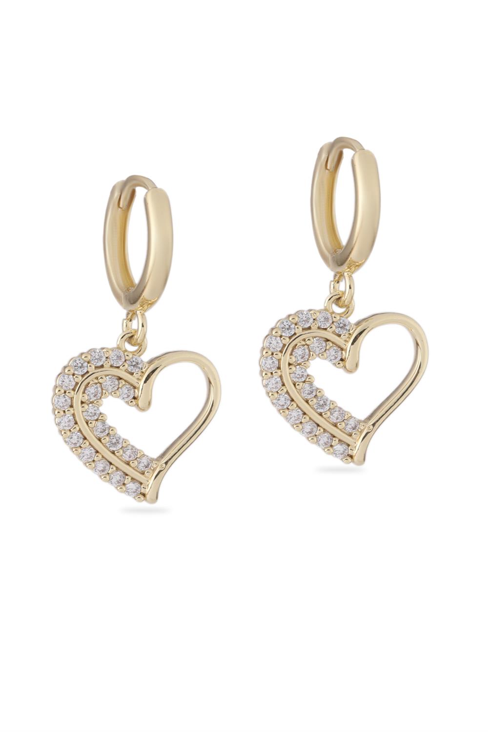 VIP Taşlı Küpe Gold