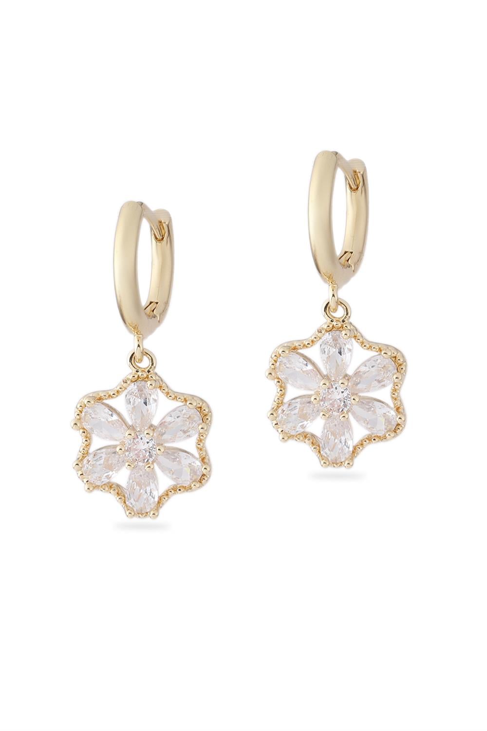 VIP Taşlı Küpe Gold