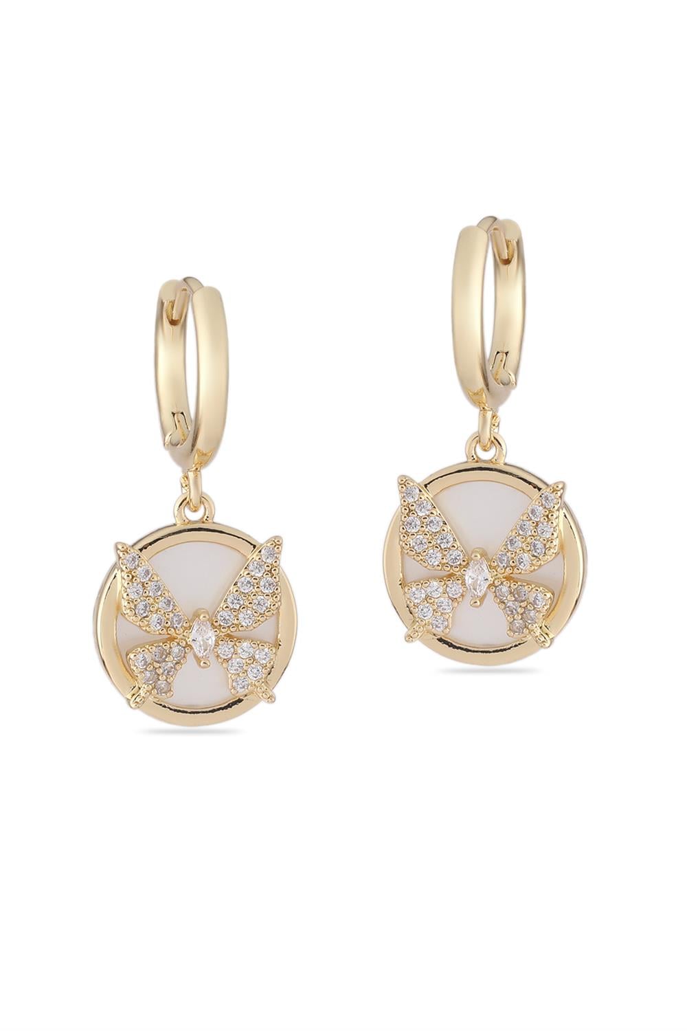 VIP Taşlı Küpe Gold
