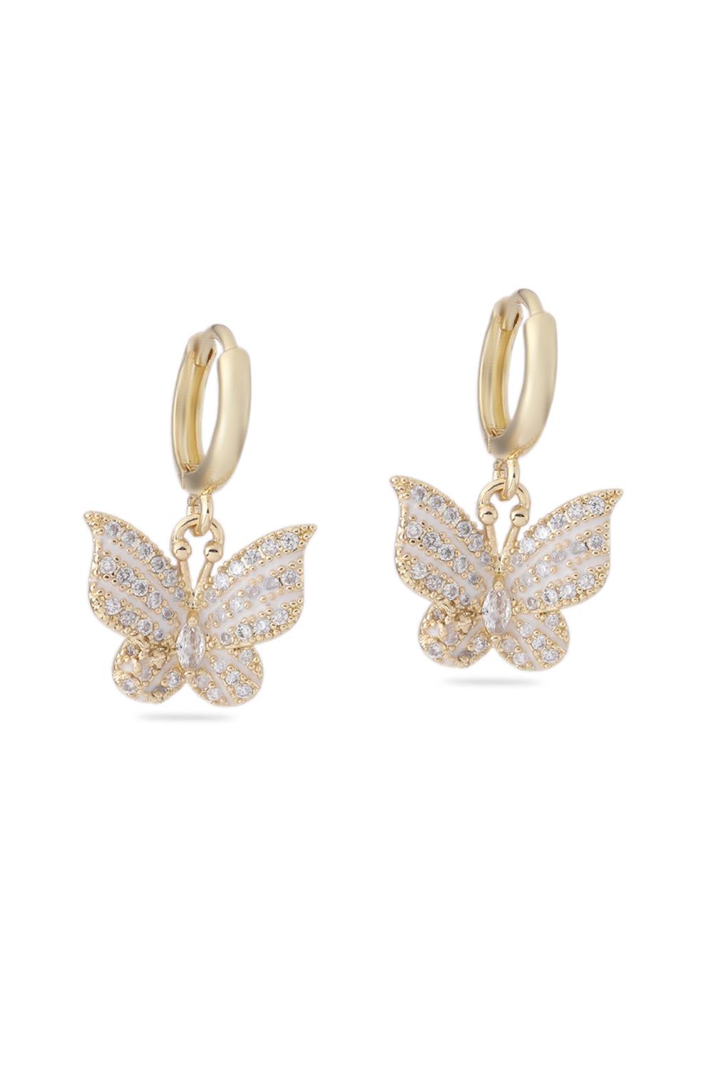 VIP Taşlı Küpe Gold