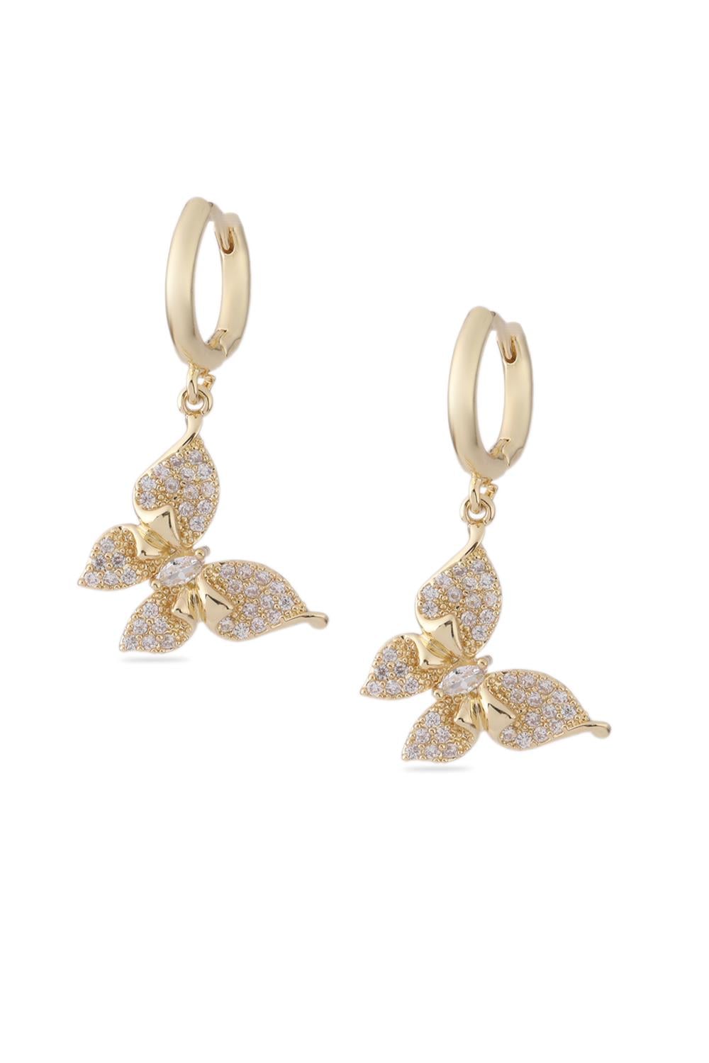 VIP Taşlı Küpe Gold