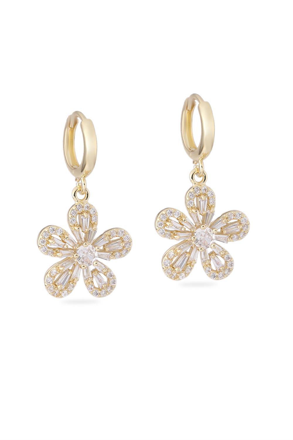 VIP Taşlı Küpe Gold