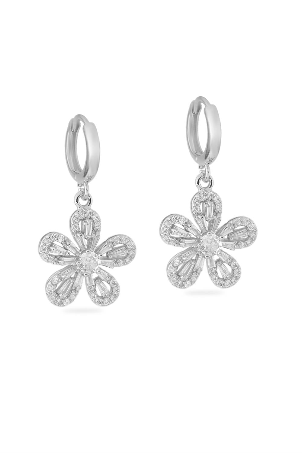 VIP Taşlı Küpe Silver