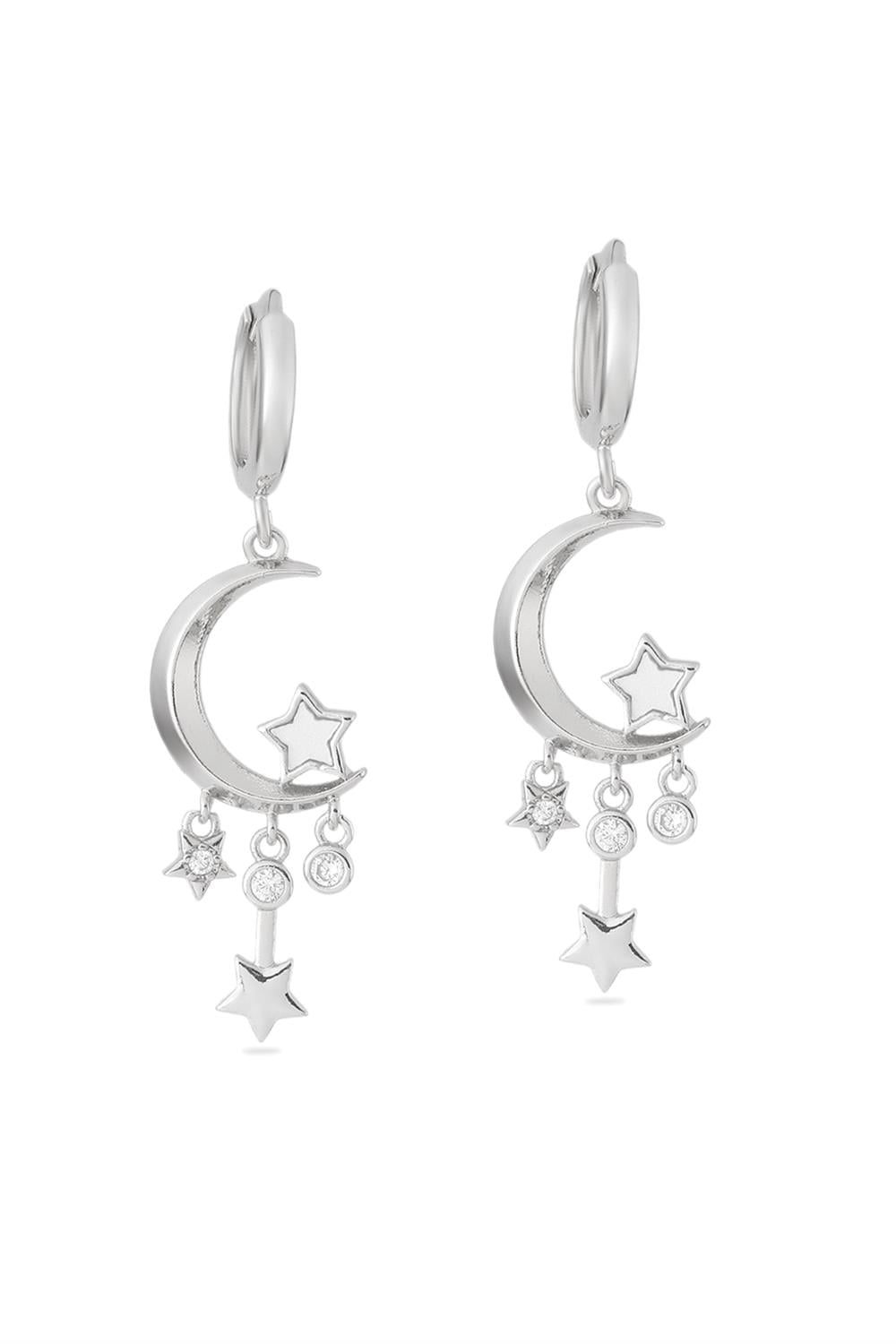 VIP Taşlı Küpe Silver