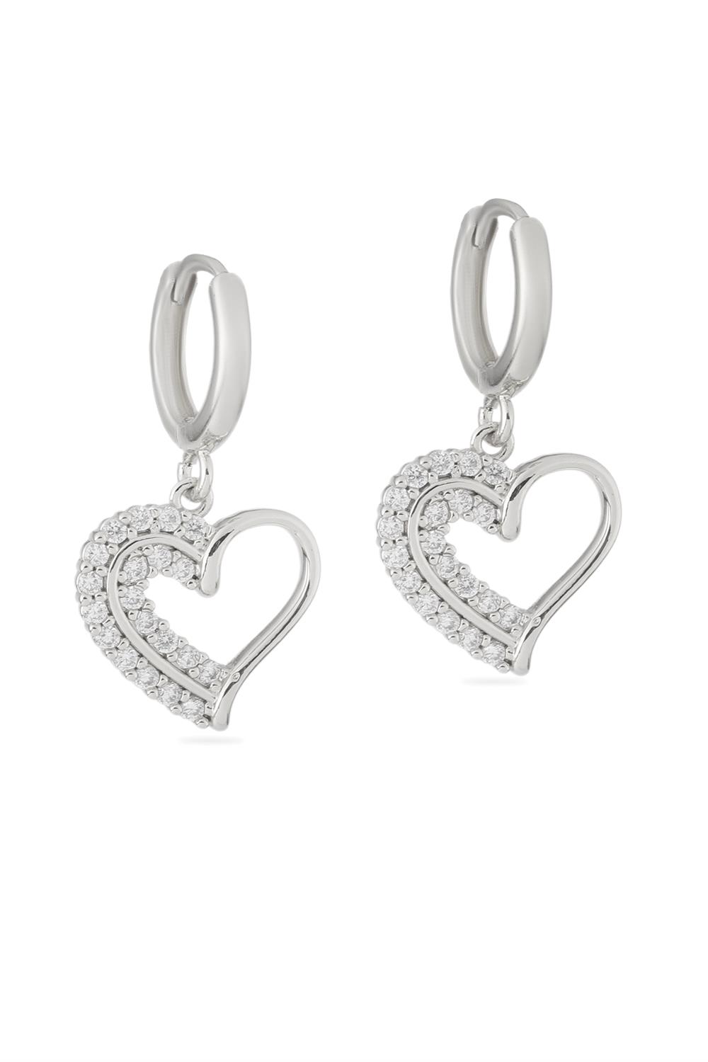 VIP Taşlı Küpe Silver