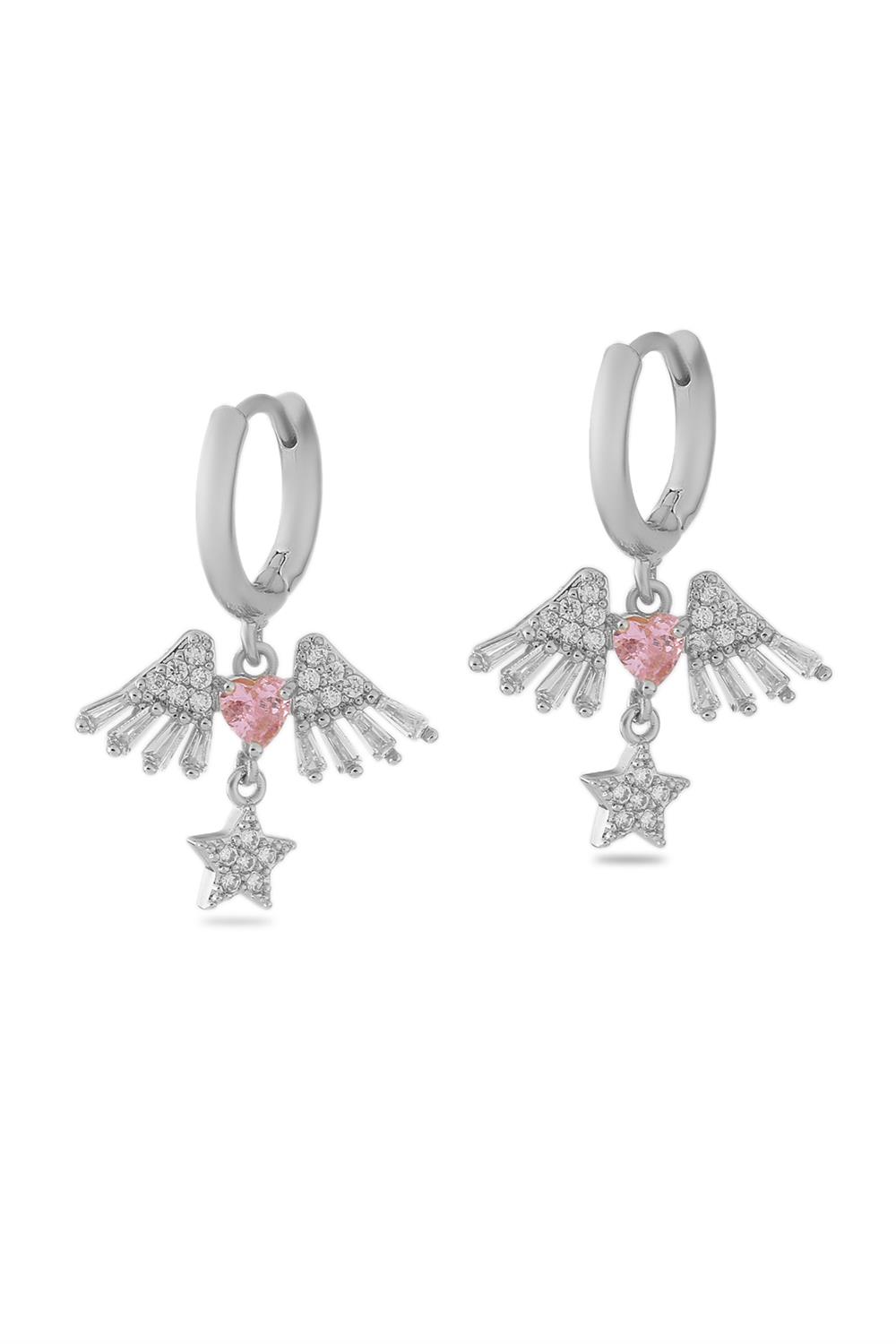 VIP Taşlı Küpe Silver