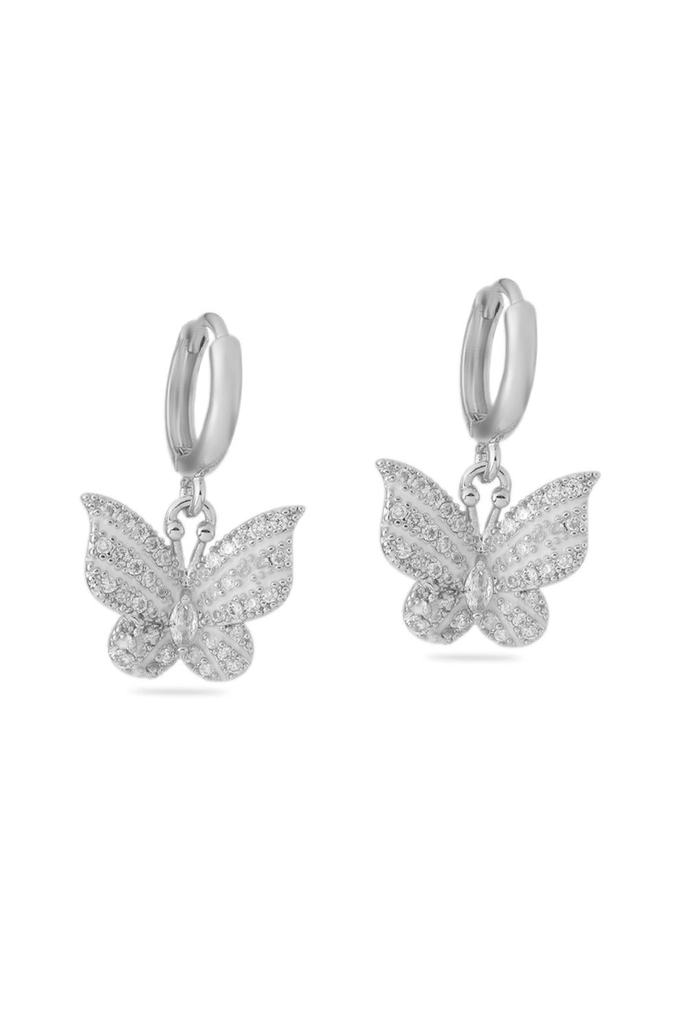 VIP Taşlı Küpe Silver