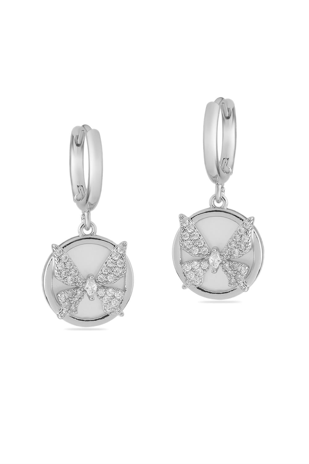 VIP Taşlı Küpe Silver