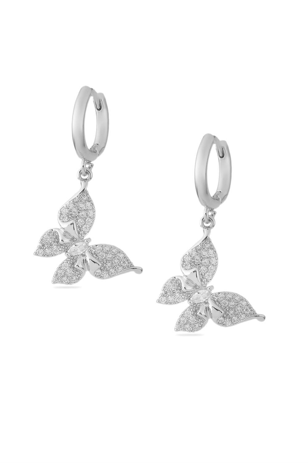 VIP Taşlı Küpe Silver