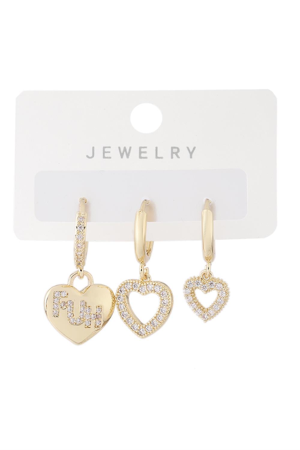 Vip Üçlü Küpe Gold