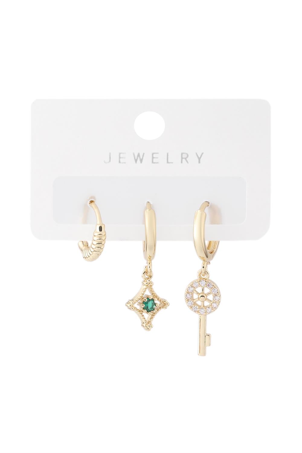 Vip Üçlü Küpe Gold