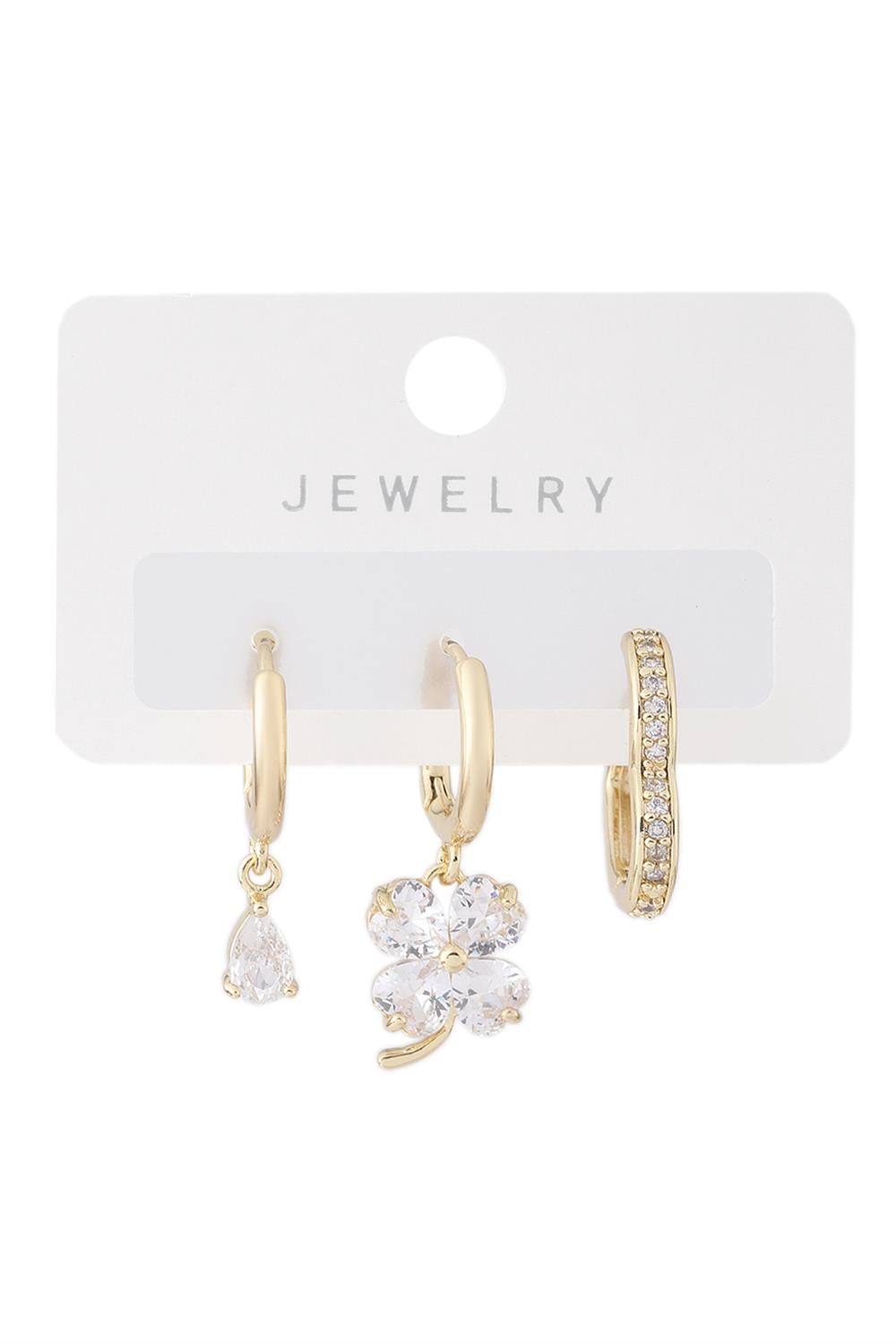 Vip Üçlü Küpe Gold