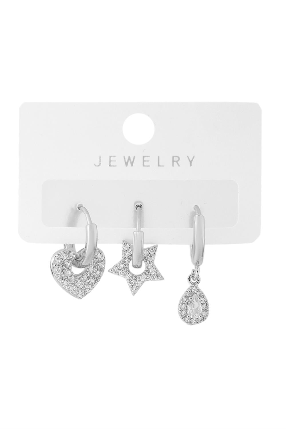 Vip Üçlü Küpe Silver