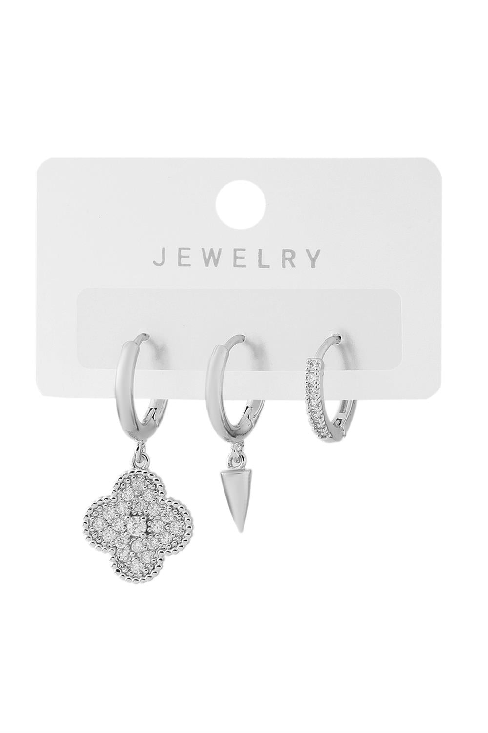 Vip Üçlü Küpe Silver