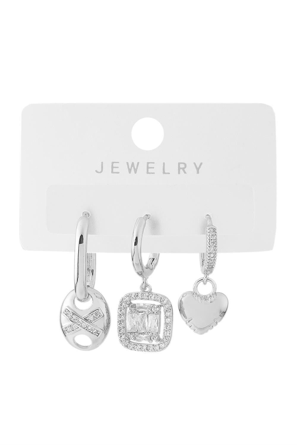 Vip Üçlü Küpe Silver