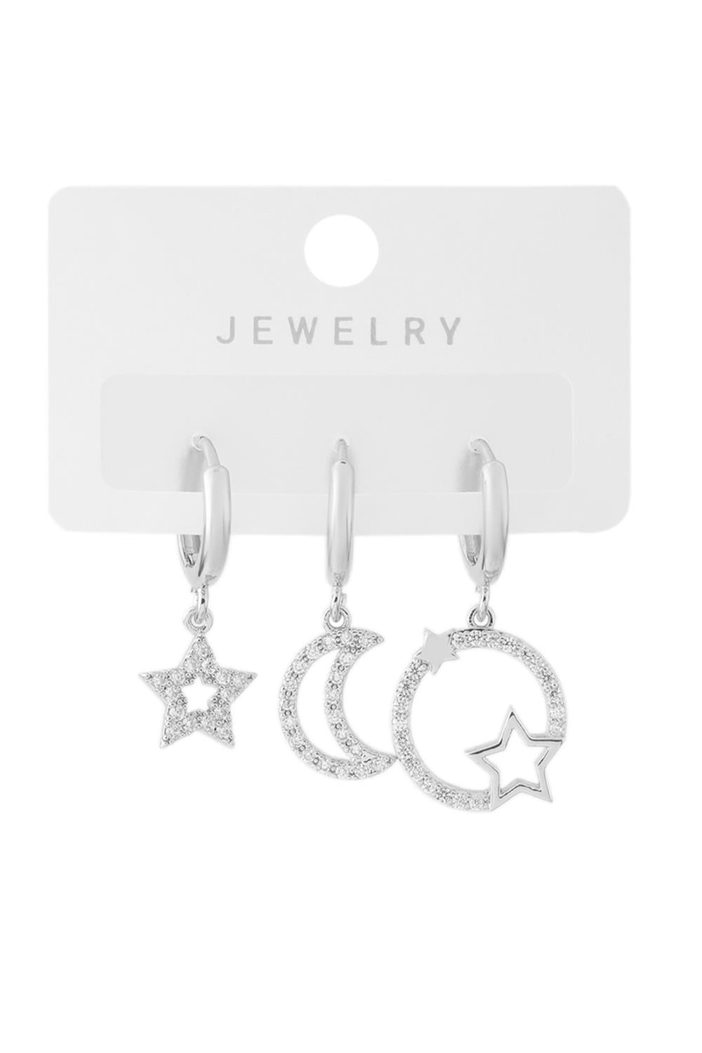 Vip Üçlü Küpe Silver