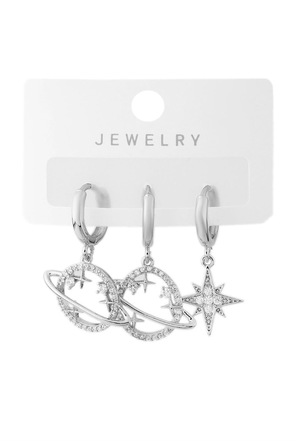 Vip Üçlü Küpe Silver