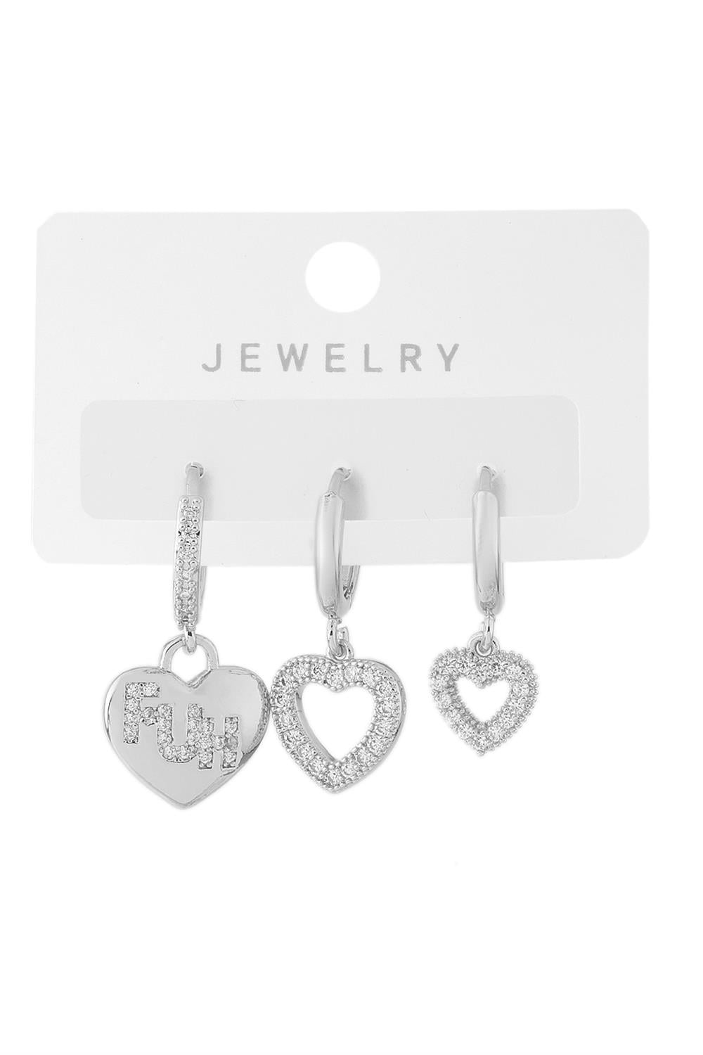 Vip Üçlü Küpe Silver