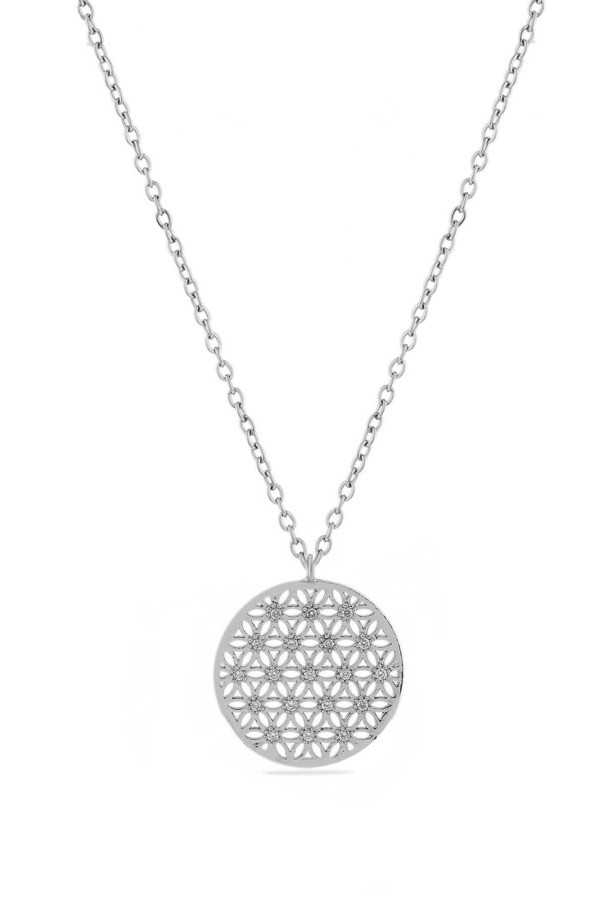 Yaşam Çiçeği Silver Zirkon Kolye