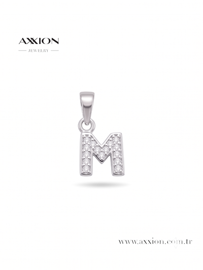 AXXION Harf Kolye Ucu SILVER