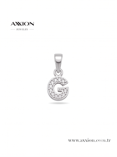 AXXION Harf Kolye Ucu SILVER