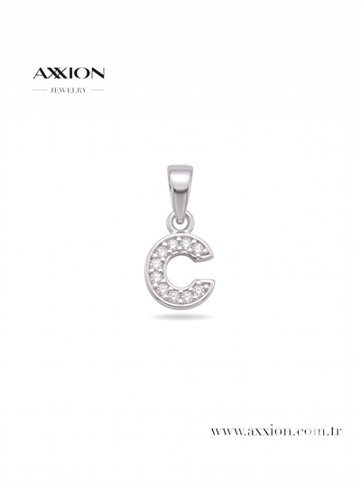 AXXION Harf Kolye Ucu SILVER