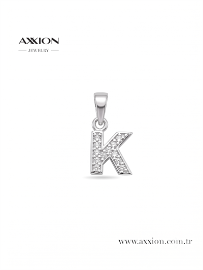 AXXION Harf Kolye Ucu SILVER