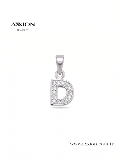 AXXION Harf Kolye Ucu SILVER