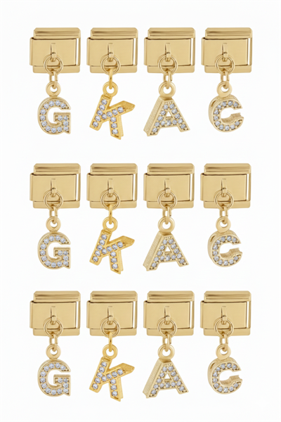 Çelik Harf Charm GOLD