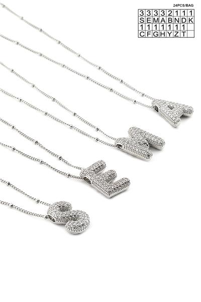 Çelik Harf Kolye (24 Adet)