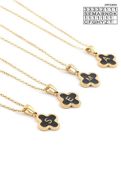 Çelik Harf Kolye Gold (24 Adet)