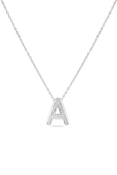 Çelik Harf Kolye SILVER 45cm