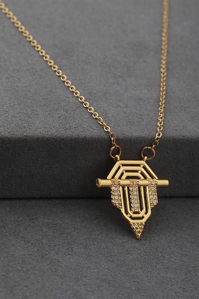 Çelik Kolye GOLD 45cm