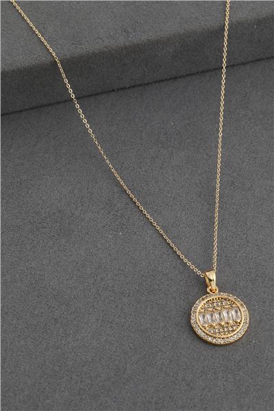 Zirkon Kolye GOLD 45 cm