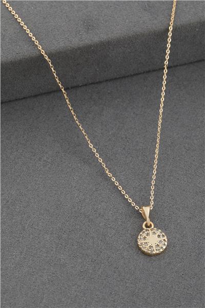 Zirkon Kolye GOLD 45 cm