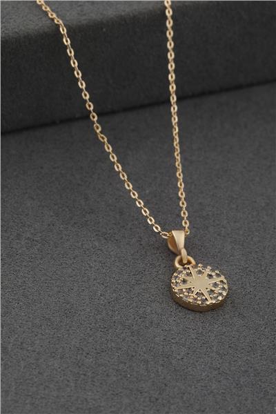 Zirkon Kolye GOLD 45 cm