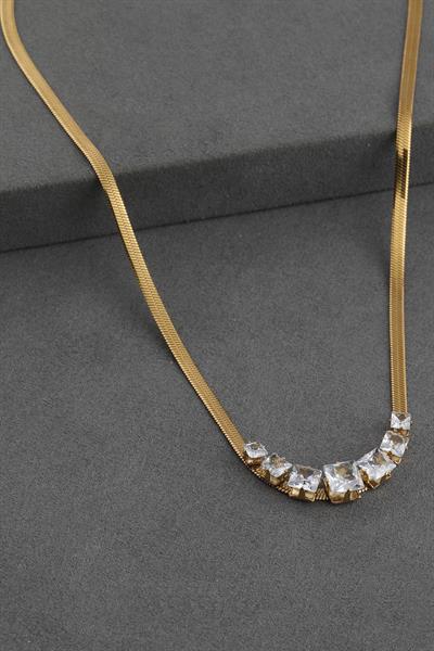 Çelik Kolye Gold 45 cm