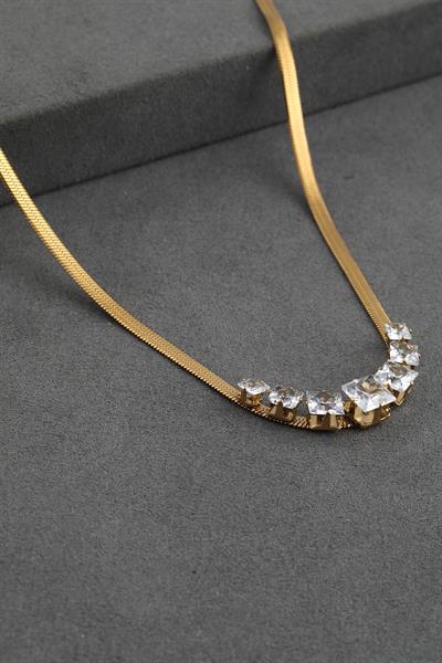 Çelik Kolye Gold 45 cm