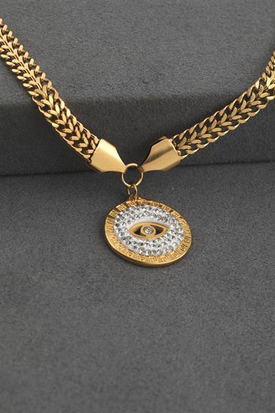 Çelik Kolye Gold 45 cm