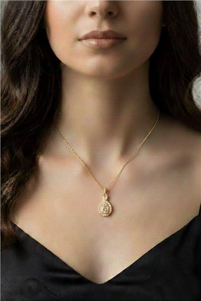 Çelik Kolye Gold 45cm