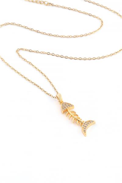 Çelik Kolye Gold 45cm