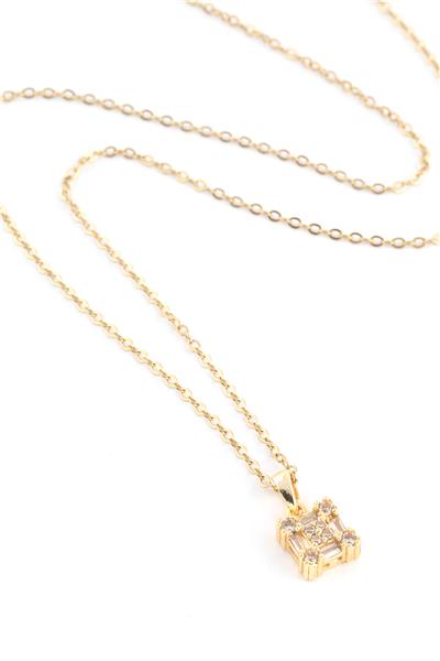 Çelik Kolye Gold 45cm