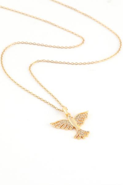 Çelik Anka Kuşu Kolye Gold 45cm