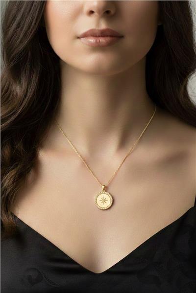 Çelik Kolye Gold 45cm