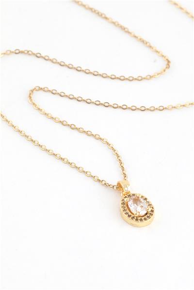 Çelik Kolye Gold 45cm