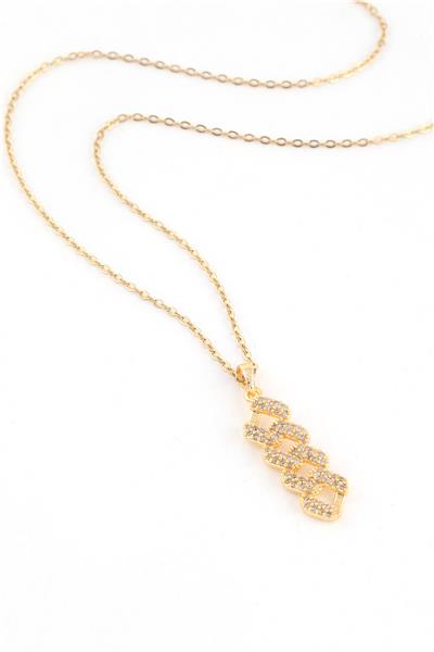 Çelik Kolye Gold 45cm