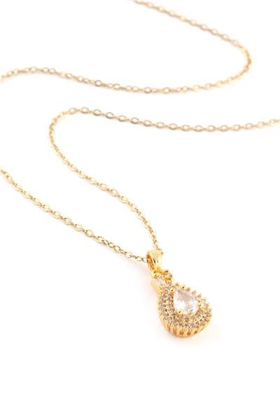 Çelik Kolye Gold 45cm